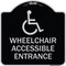 Signmission Designer Series-Wheelchair Accessible Entrance Black & Silver, 18" H, BS-1818-9739 A-DES-BS-1818-9739 - alternate 1